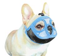 Short Snout Dog Muzzle Adjustable Mesh Bulldog Muzzle Breathable Dog Mouth Cover English French Bulldog Pekingese Shih Tzu Pug for Biting Barking Chewing Training Small Medium Large Dogs