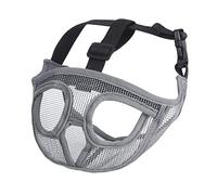 Short Snout Dog Muzzle Breathable Mesh Bulldog Muzzles Adjustable Dogs Mouth Cover British French Bulldog Muzzle with Flattened to Prevent Biting Barking Chewing Dog Mask for Small Medium Large Dogs