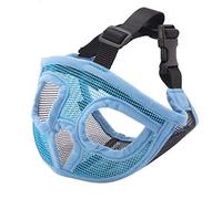 Short Snout Dog Muzzle Breathable Mesh Bulldog Muzzles Adjustable Dogs Mouth Cover British French Bulldog Muzzle with Flattened to Prevent Biting Barking Chewing Dog Mask for Small Medium Large Dogs