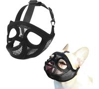 Short Snout Dog Muzzle for French Bulldog with Full Pant Design to Prevent Eating Biting, Soft Mesh Dog Muzzle for Shih Tzu Pug English Bulldog for Grooming Walking, Allow to Drink and Feed（S）