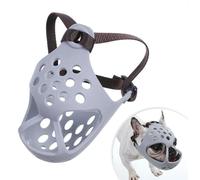 Short Snout Dog Muzzle for Shih Tzu, French Bulldog - Soft Basket Muzzle To Prevent Chewing, Barking - Anti-Bite Mouth Cover, Adjustable, Breathable for Small, Medium, Large Dogs