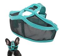 Short Snout Dog Muzzle Mesh, Adjustable Bulldog Mask Breathable Mouth Cover Anti Biting Bulldog Short Snout Muzzle for Training Mouth Dogs (S)