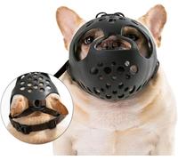 Short Snout Dog Muzzle, Soft Silicone Flat Faced Muzzle for French Bulldog Shih Tzu Pug, Prevents Biting Chewing Licking, Ideal for Grooming Training Walking, Allows Drinking and Panting (27-32cm)