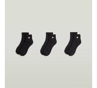 Short Socks 3-Pack - Black - Men 40-43