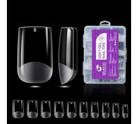 Short Square Nail Tips for Salon: Gelike EC Soft False Gel Nails Tip Easy and Long Last - 240pcs 10 Sizes for DIY Practice Art Design at Home