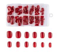 Short Square Press on Nails 120PCS Fake Nails Press on Full Cover Glossy False Nails Artificial Stick on Nail for Women Spring Summer Vacation Gift