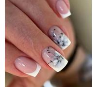 Short Square Press on Nails Stick on Nails Manicure Nails Art Decoration Acrylic False Nails For A Stylish Holiday Look