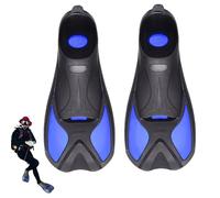 Short Swimming Router - Training Swimming Fins, Snorkel Flipper Set, Compact Diving Fins | Soft Silicone Fins with Adjustable Strap for Swimming Practice Snorkelling Pool Fitness and Leg Strength