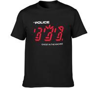 Short T-Shirt The Police Ghost in The Machine Album Record Covert Black