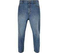 Urban Classics Men's Cropped Tapered Jeans, Middeep Blue, W34