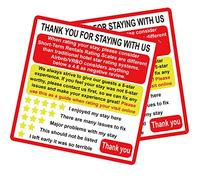 Short Term Rentals 5 Star Rating Explanation Magnets 5 x 5 Inch Short Term Rentals Rating Review Magnets - 5 Star Review Magnet for Short Term Rental Business 2 Pcs