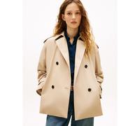 Short Trench Coat with Removable Belt beige