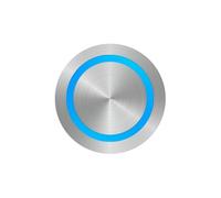 Short Type Push Button 16/19/22/25/30mm Short LED Light Switch 3V 6V Momentary Self Reset Waterproof IP65 Metal Push Button Switch with Wires(Blue LED,30MM WITH WIRES_SILVER-MOMENTARY_3-6V)