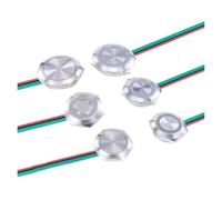 Short Type Push Button 1pcs 16/19/22/25/30 mm Push Button Switch With Wire Custom Pattern DIY Waterproof Led Momentary Self Reset 5v 12v Symbol Signal(Momentary 22mmSilver,3-6V Red Led)