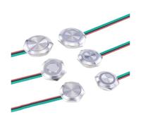 Short Type Push Button 1pcs 16/19/22/25/30 mm Push Button Switch With Wire Waterproof Led Momentary Self Reset 5v 12v Symbol Signal(Momentary 30mmSilver,12-24V Red Led)