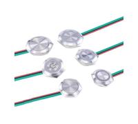 Short Type Push Button 1pcs Push Button Switch With Wire DIY WaterproofLed Momentary 16/19/22/25/30 mm Self Reset 5v Symbol Signal(Momentary 30mmSilver,12-24V White Led)