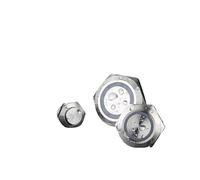 Short Type Push Button 1pcs Short Push Button Switch Stainless Steel Self-Reset 12mm 16mm 19mm 22mm 25mm Micro Stroke Thin Momentary LED Push Button(Ring Power Yellow,12MM_MOMENTARY RESET_3-6V)