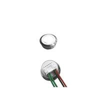 Short Type Push Button Short metal self-reset button with wire 12/16/19/22/25/30MM instant touch with light,momentary built-in fixed wires(White Circle Light,19MM SELF-RESET_12V-24V)