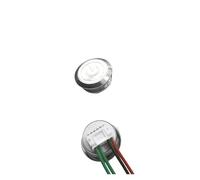 Short Type Push Button Short metal self-reset button with wire 12/16/19/22/25/30MM instant touch with light,momentary built-in fixed wires(White Power Light,25MM SELF-RESET_12V-24V)