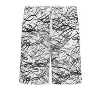 Urban Classics Men's Resort Shorts Viscose AOP Whitescribble L