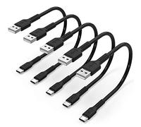Short USB C Cable[0.3M, 5Pack], 30CM USB A to USB C Cabel 3A Fast Charging Type C Lead compatible for Samsung Galaxy S23 S22 S21 S20 S10 S9 S8 Plus Note 10 9 8, Google Pixel, Xiaomi, Sony