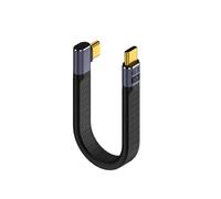 Short USB-C Cable, 5.1in, 240W Fast Charge Right Angle, Supports 40Gbps Data Transfer, 8K@60Hz Display, Male to Male Thunderbolt 4/3/USB4 for Powerbank, Camera, External SSD, Docking, MacBook
