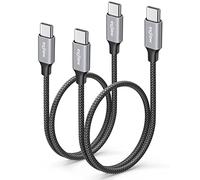 Short USB C to USB C Cable [0.6M 2Pack] C to C Charger Cable Fast Charge