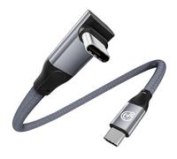 Short USB C to USB C Cable 30CM, 90 Degree USBC 3.2 Gen 2x2 20Gbps Data Transfer Cable, PD 3.1 240W 5A, 5K/4K@60Hz Video, Type C to Type C Fast Charging for iPhone 16 15, MacBook, Galaxy S25 S24