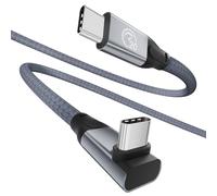 Short USB C to USB C Cable 50CM, 90 Degree USBC 3.2 Gen 2x2 20Gbps Data Transfer Cable, PD 3.1 240W 5A, 5K/4K@60Hz Video, Type C to Type C Fast Charging for iPhone 17 16, MacBook, Galaxy S26 S25