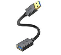Short USB Extension Cable 0.3M - VCZHS USB 3.0 Extension Cable A Male to A Female USB Extender 5Gbps High Speed Data Transfer Compatible with Printer, Scanner, Keyboard, Card Reader, USB Flash Drive
