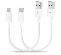 Short USB to USB C CarPlay Cable 1.15ft - USB A to USB C Car Charger and Data Cord for Apple iPhone 16 15 Pro/Max/Plus, Android Auto USB Cable for Samsung Galaxy S24/S23/S22, Z Flip, Pixel [Pack of 2]