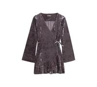 Short velvet wrap dress for women Superdry Gris XL