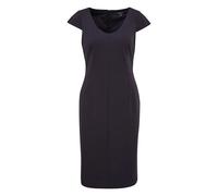 Short Viscose Jersey Dress with V-Neck Women's COMMA Bleu 46