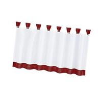 ＡＷＨＡＯ Short Voile Curtains for Kitchen And Bathroom - Cafe Net, #2 47x18 Inch, Wine Red