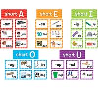 Short Vowels Pocket Chart Cards, 205 Pieces