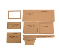 Short Wallet Acrylic Template Stencil, DIY Leather Crafts Mould, 1:1 Ratio ylic Stencil for Wallet g, with Film for Scratch, Transparent