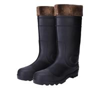 Short Wellies Waterproof Ankle Boots Women Garden Shoes Warmest Boots Ever Made Toe Sole Industrial Protective Anti Anti Puncture Slip Wear Labour Rain Men Work Comfortable (Black,6)