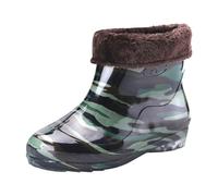 Short Wellies Waterproof Womens Boots Gardening Shoes Women Men Work Uniforms Man Short Cotton Rainboots Rubber Boots for Garden Man Rain Footwear Rain Shoes Winter Booties Men (Jn,7)