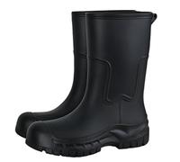 Short Wellies Women Walking Boots Rain Waterproof Slip-Resistant For Outdoor Walking, Gardening, Festivals - Thick Sole Comfortable Rubber UK Size 4-6 (Black,4.5)