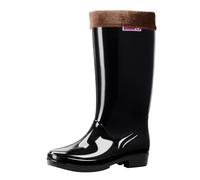 Short Wellies Women Waterproof Ankle Boots Women Mom Boots Spring Summer Autumn and Winter High Top Plus Velvet Cotton Removable and Washable Outdoor Fashion Work Fishing Car Wash Kitchen Non Slip War