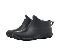 Short Wellies Women Welly Boots Slip On Waterproof Lightweight Rain Boot Snow Farm Gardening Ladies Outdoor Festival UK Size 4-8.5 (Black,8.5)