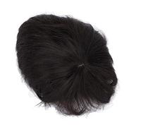 Short Wig, Black Hair Pieces Soft Feeling High Temperature Fiber for Hairline Loss for Male