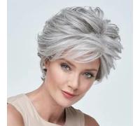 Short Wig,Fluffy, Slightly Curly, Short Hair,Full Wigs for Women,Feel Like Human Hair, Natural Daily Use Hair Suitable for Middle-Aged and Old Women and Girls A (A)