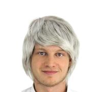 Short Wig - Grey I Love Fancy Dress Grey 24 Pack