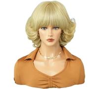 Short Wig Wine Red Wig for Women Daily Party Natural Synthetic Hair Wigs with Fluffy Bangs Heat Resistant Fiber-MW1062-1