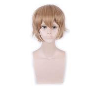 Short Wig Yellow Gold Gray Blue Brown Wine Red Orange High Temperature Fiber Synthetic Wigs Costume Party Cosplay Wig PL-002-33