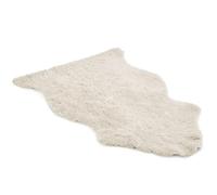 Short Wool Sheepskin Rug - UK Sheepskin with Soft Curly Pile - Plush Natural Throw for Floor, Chair, Sofa, or Bed - Skin-Friendly, Antibacterial, Easy-Care Home Décor - L90cm x W55cm/ Moonlight
