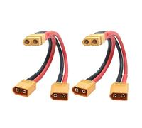 Short XT60 Parallel Battery Connector Cable,14AWG 1 Female to 2 Male Y Splitter Adapter Cable,10cm/3.93inch for RC Multicopter Quadcopter(2Pcs)
