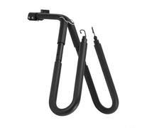 Shortboard Bicycle Carrier, Secure Aluminum Rack for Surfboards and Snowboards, Made for All Clampable Bikes (Black)