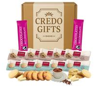 Shortbread Biscuit Hamper Gift Set - 5 Pack of Chocolate Chip & 5 Packs of Butter Shortbread with 2 Hot Chocolate Sachets - Afternoon Tea and Biscuits Hamper - Biscuit Gift Set for Men & Women